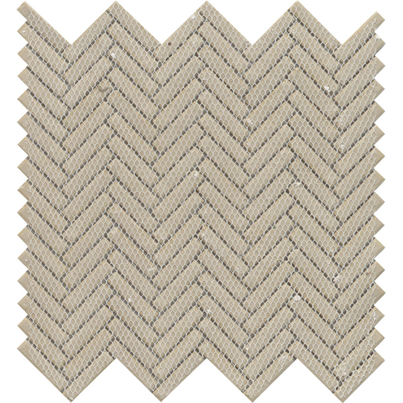 Regala™ 11" x 11" Porcelain Herringbone Mosaic Tile, Present