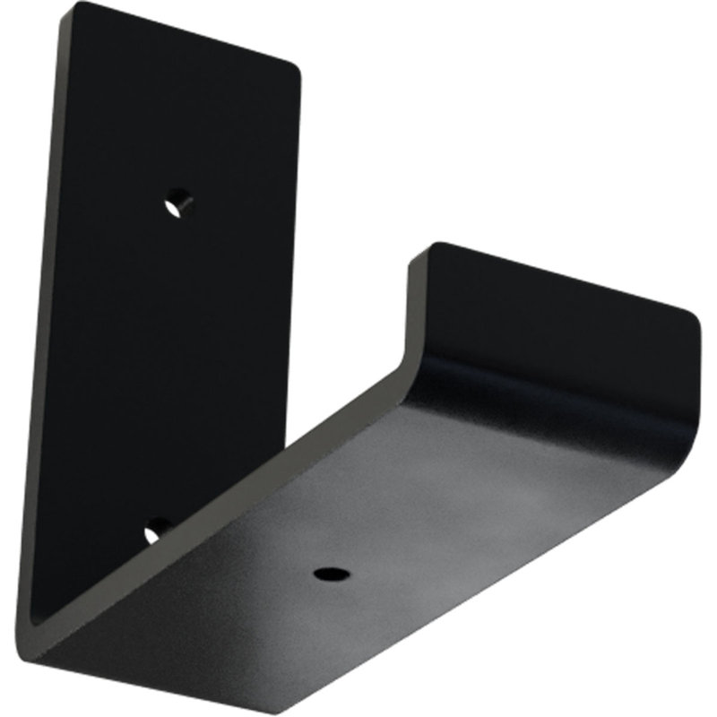 Support de tablette en acier, H 5 po x l 2 po x P 6 po, Noir thermolaqué