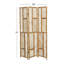 Paravent cloison pliable articulé à 3 panneaux en bois brun