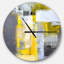 Horloge murale moderne grise et jaune-288469604