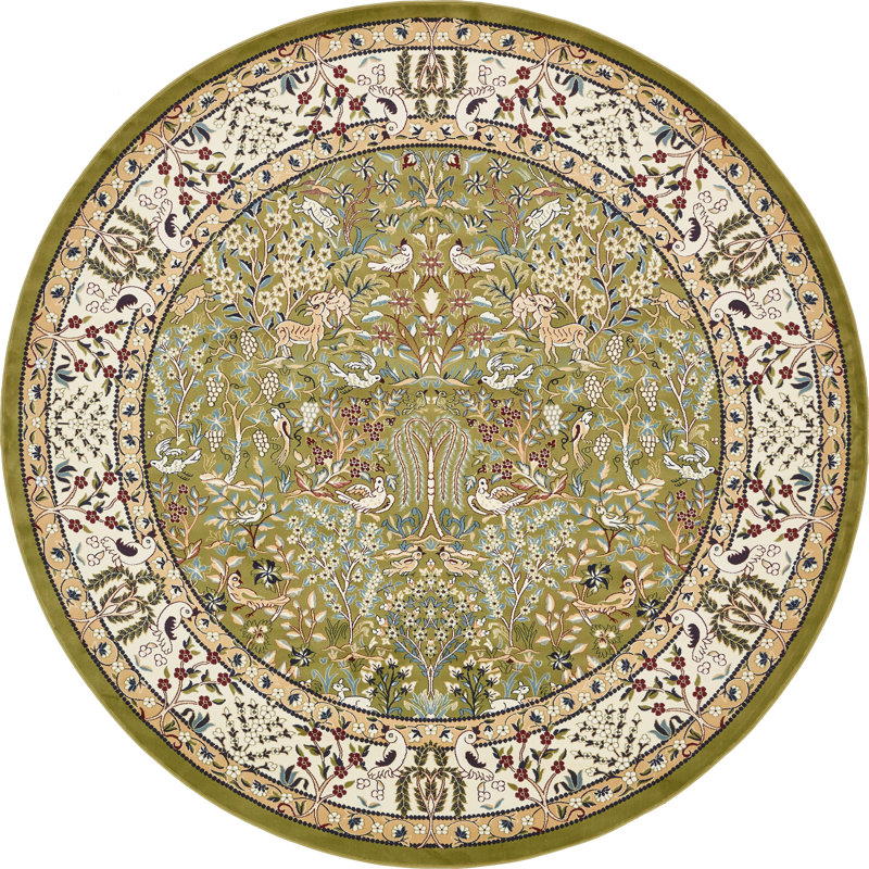 Tapis bleu Jackson Jackson, Green, Rond 10pi