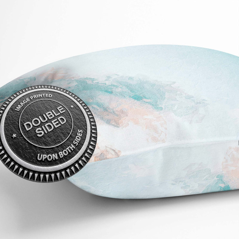 Peach Kissed Clouds Cushion with Filling, 40cm H x 40cm W x 15cm D
