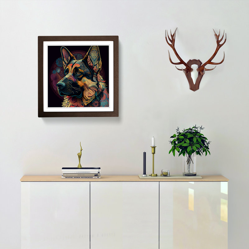 Single Picture Frame Print on Wood, Walnut