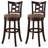 Set Of Bar Stools Swivel Bar Chairs With Footrest, Lattice Backrest-899161090-899161215