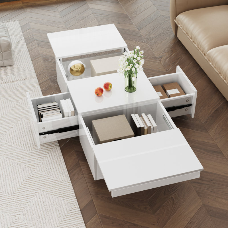 Attallah Solid Coffee Table with Storage