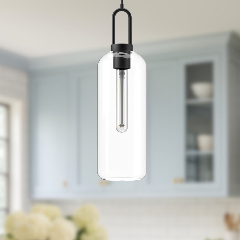 Soji 1 - Light Single Pendant, Matte Black, 24" H x 6" W x  6" D