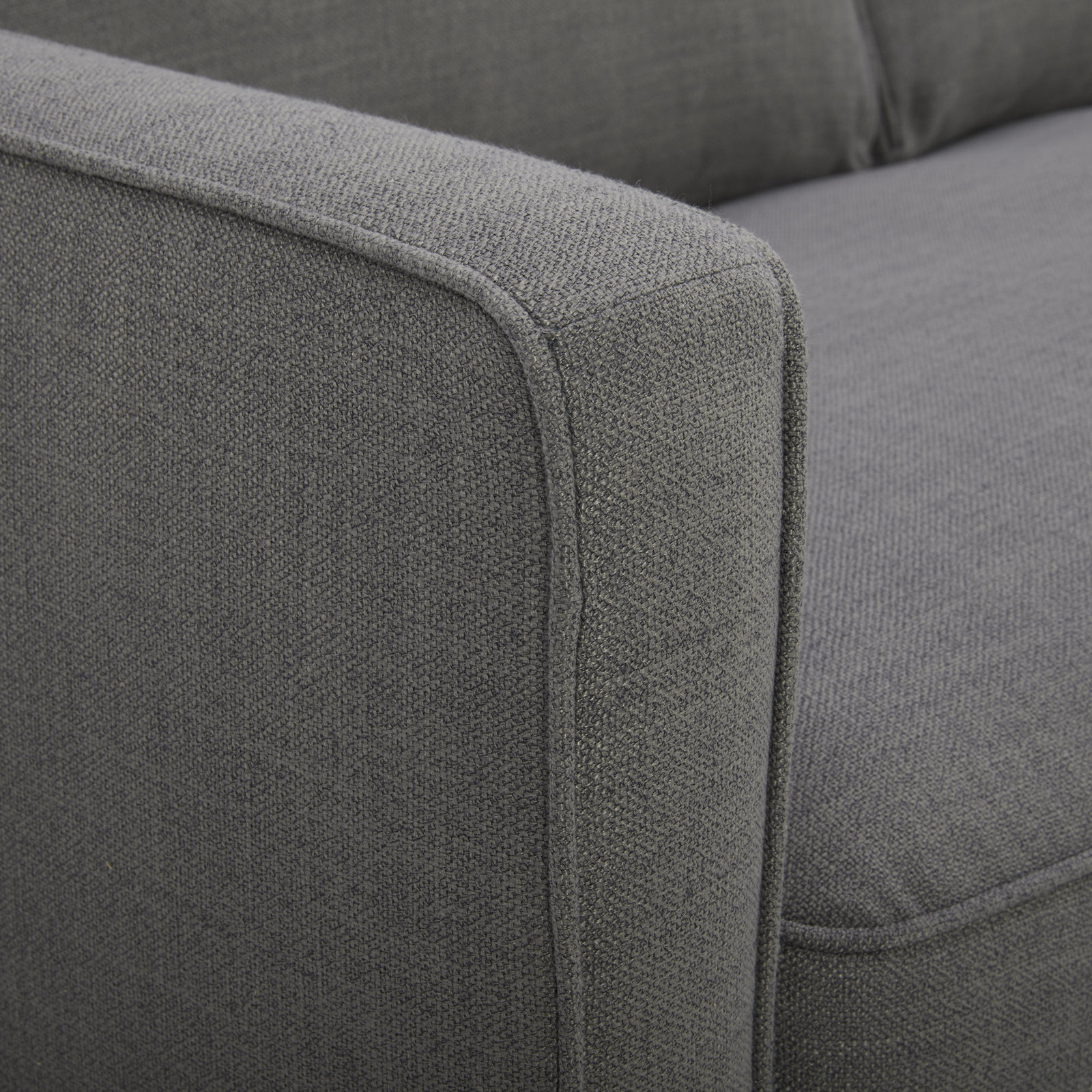 Bobbi Upholstered Chaise L-Sectional, Effie Smoke Performance Weave, Right Hand Facing