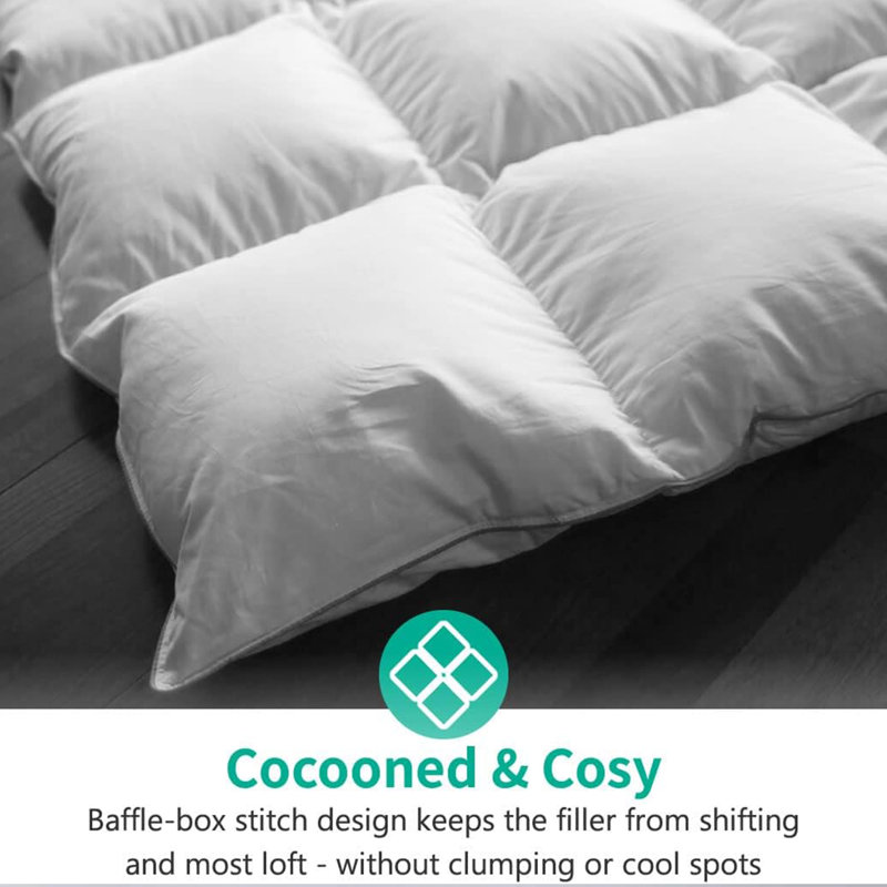 Comforter, Queen Down Comforter, White