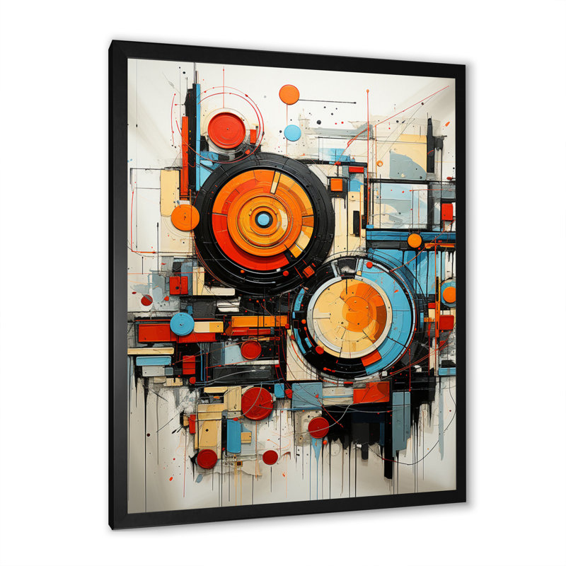Fradel Futuristic Fusion III sur toile, Cadre photo noir, H 20 po x l 12 po x P 1 po