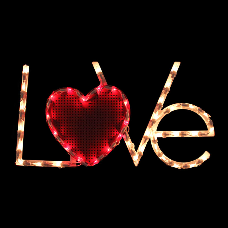 Décoration pour fenêtre 17 "Love Heart