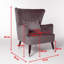 Upholstered With Footstool Wingback Chair-1815216774