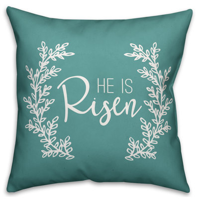 Coussin décoratif «He is Risen He is Risen»
