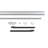 Silver Aluminum Single Door Barn Door Hardware Kit Standard Single