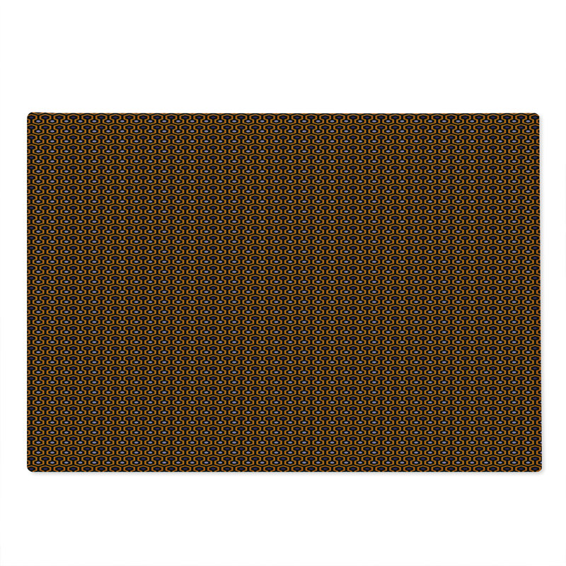 Ambesonne Abstract Cutting Board Large Size Honeycomb Design Hexagons Orange Charcoal Grey