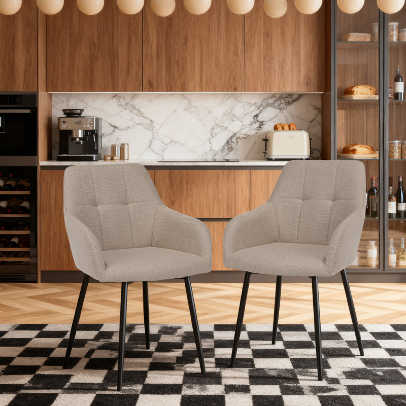 Chaise de salle à manger avec dossier et siège large