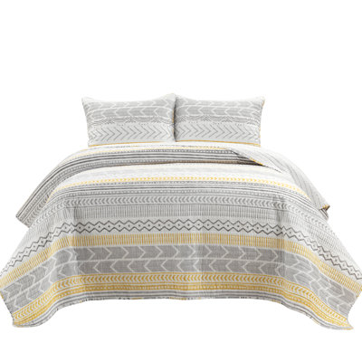 Ensemble de courtepointe réversible en coton Lush Decor Hygge Geo