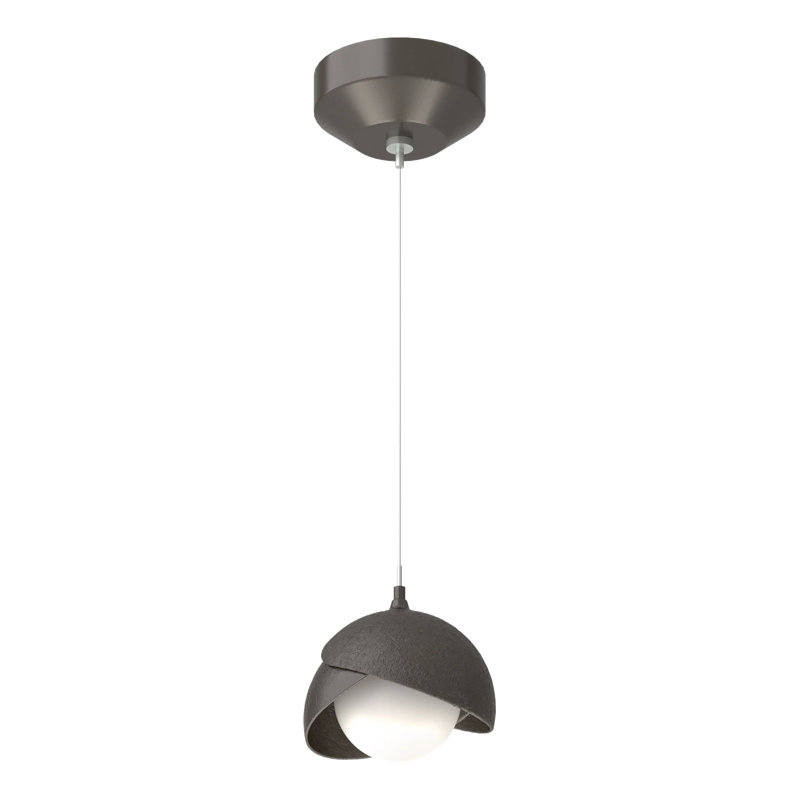 Luminaire suspendu sphère 1 lumière Brooklyn, Bronze huilé, Bronze huilé