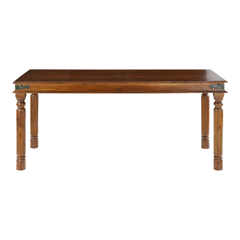 Lugano Solid Wood Top Dining Table, 76cm H x 180cm L x 90cm W