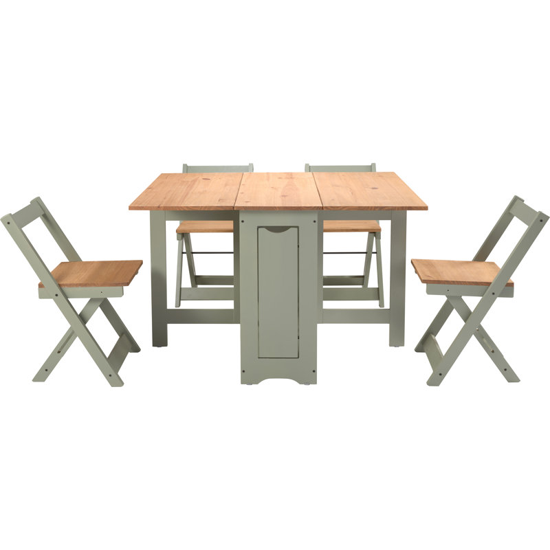 Palmateer 4 - Person Dining Set, Sage Green