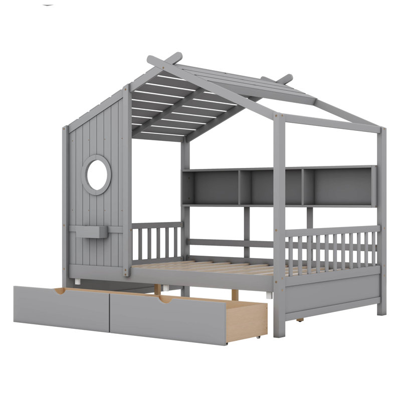 Surry Kids with Drawers, Full, Gray