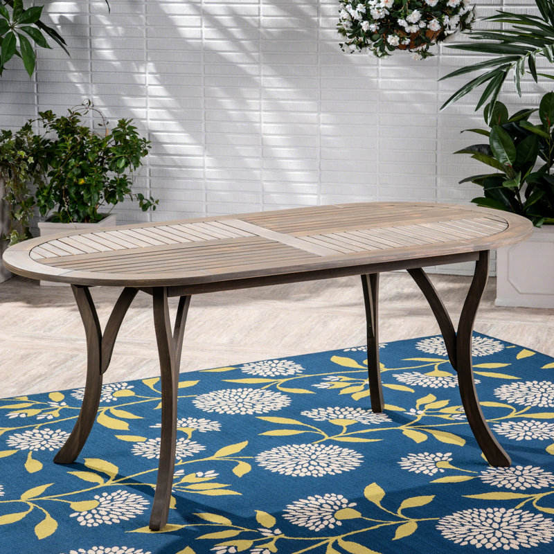 Table de salle à manger en bois d'acacia 70 "