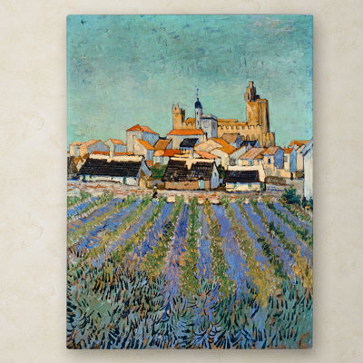 " Wrapped Canvas Wall Art - Vincent Van Gogh 'Saintes Maries' Wall Art For Living Room, Bedroom, Or Office Décor - 18x24 " by Vincent Van Gogh
