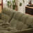 Green Chenille Retro Straight Living Sofa