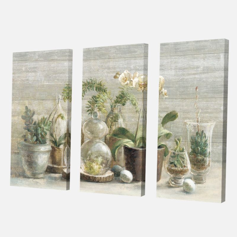 Composition florale d'orchidées florales sur toile - Composition d'orchidées, H 28 po x l 36 po x P 1 po