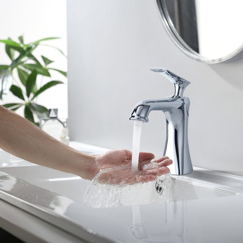 Robinet de salle de bain à un trou, Chrome