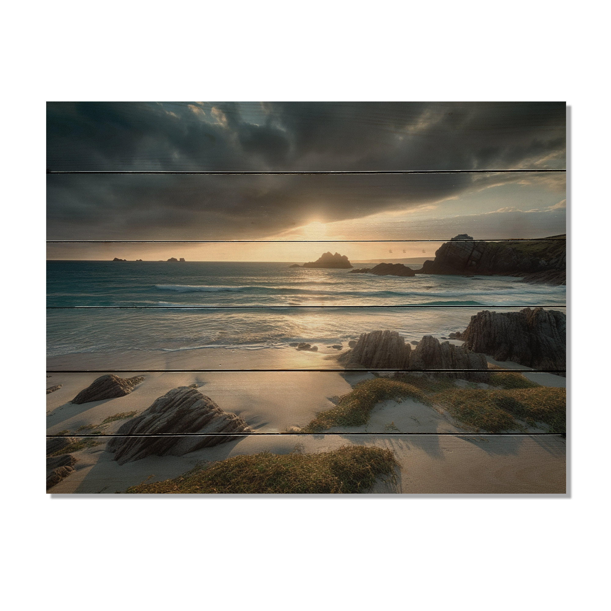 Dovecove Beautiful Porthcothan Bay IV - Modern Landscape Beach Print on ...