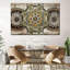 Ensemble de 3 mandalas rétro sur toile 3 pièces-1191448123