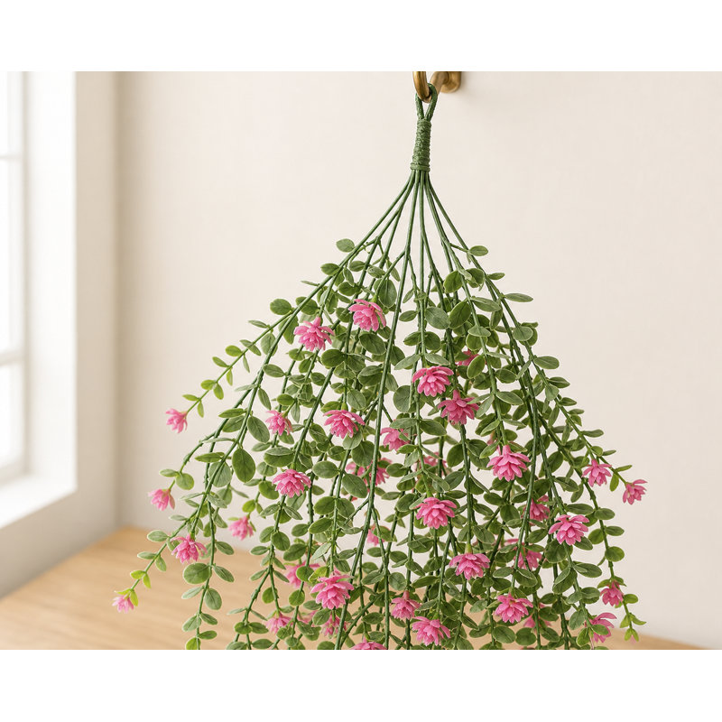 Ensemble de 6 guirlandes de lotus de 30,31 po en faux eucalyptus et camélia pour mariage, Lotus, 6 pièces