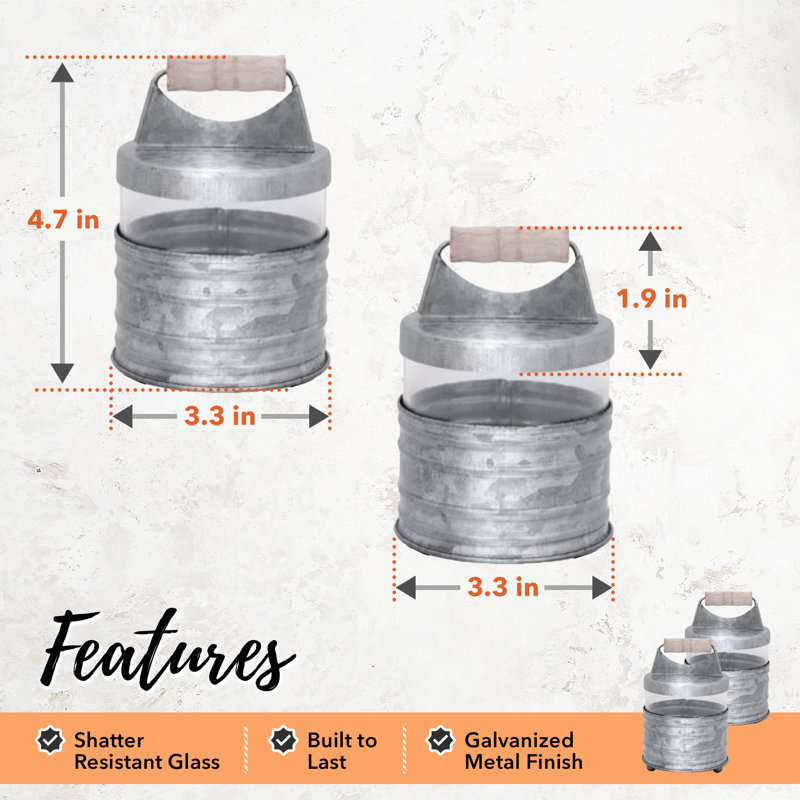 Bathroom Accessory Set, Galvanized