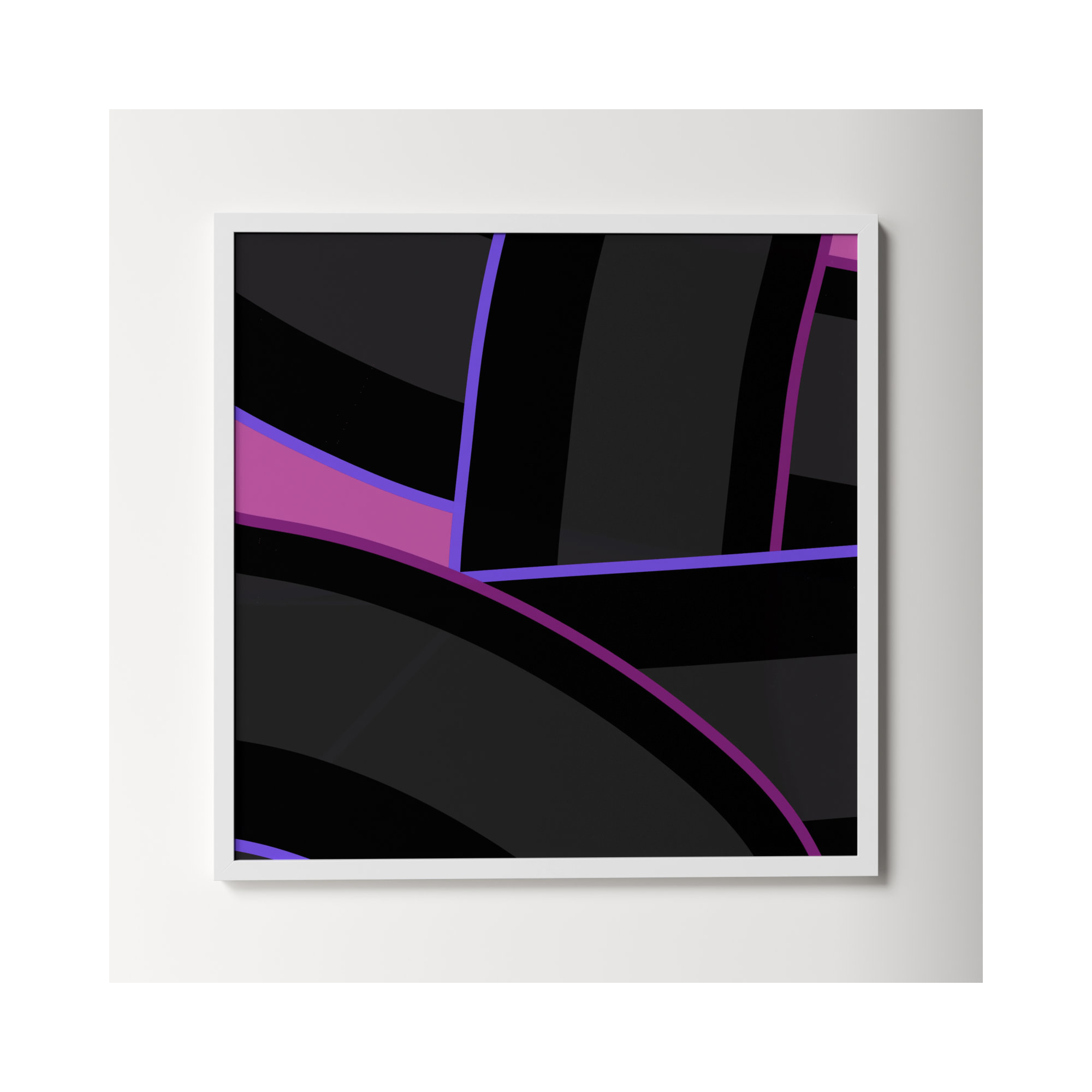 Purple Haze Twist by Jacques Pilon, White, 36" H x 36" W x 1.25" D