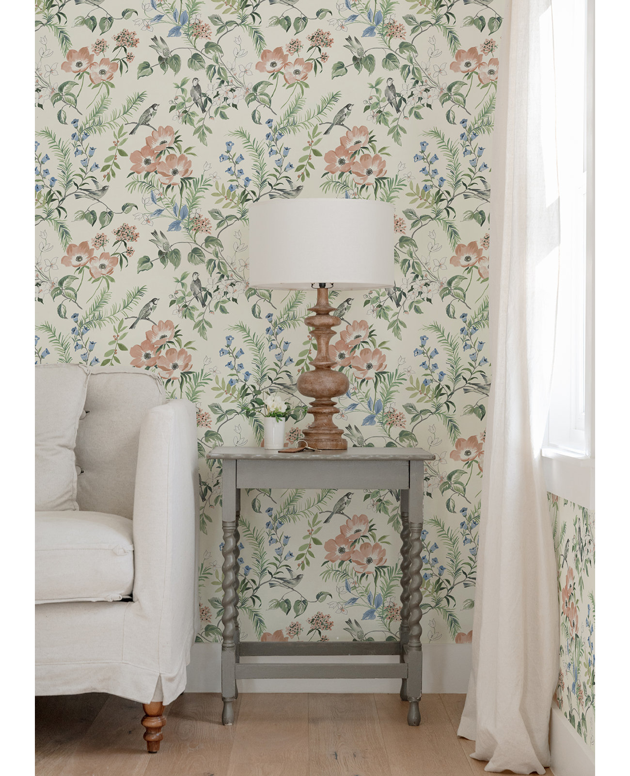 Harton Floral Roll, Beige