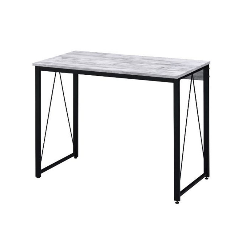 Bureau d'écriture rectangulaire avec base en métal