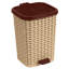 Poubelle à pédale en osier rotin 1,6 gallon-75070198-12286125