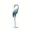 House Of Avana 35In Blue Metal Crane Garden Sculpture