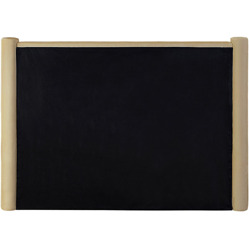 Elias Upholstered Platform Bed, Camel Velvet, Full/Double