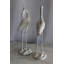 Paire de grues en aluminium à finition patine blanche Krisstina 10 po x 12 po x H 23 po