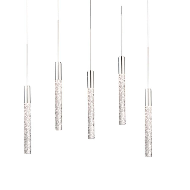 Magic 5 - Light LED Cluster Pendant, Polished Nickel