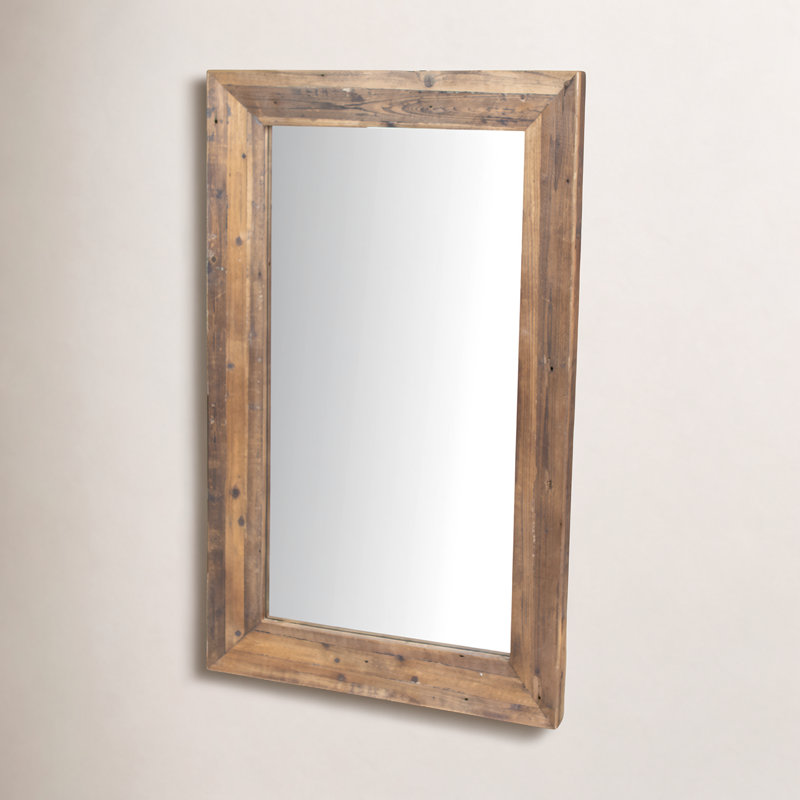Durant Solid Wood Rectangle Wall Mirror