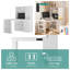 Bureau en L avec chargeur, bureau d'ordinateur avec tiroirs et bibliothèque, bureau d'angle moderne avec éclairage à DEL pour bureau à domicile, table de jeu d'écriture avec rangement - blanc-357248853