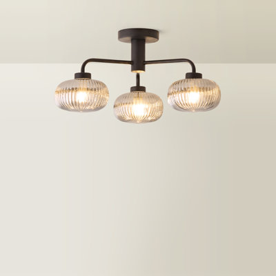 Abigahil Glass Semi Flush Mount