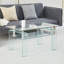 Table basse rectangulaire en verre transparent, table basse moderne en verre pour le salon-1279187772
