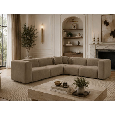 5 Seater Velvet Sectional