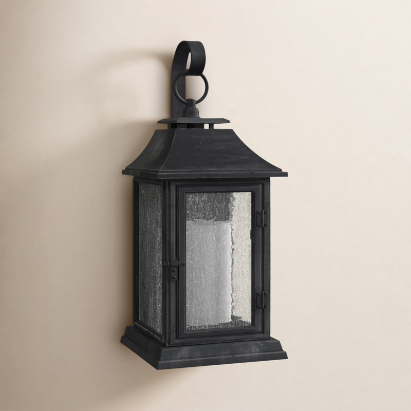 Shepherd Small Lantern from , Dark Weathered Zinc, 16.5" H x 7" W x 7.25" D