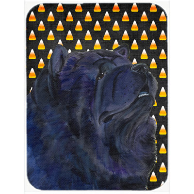 Planche à découper en verre caroline trésors chow chow Halloween Candy Corn