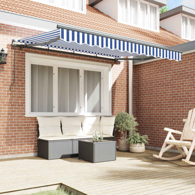 vidaXL 200 cm D Retractable Patio Awning