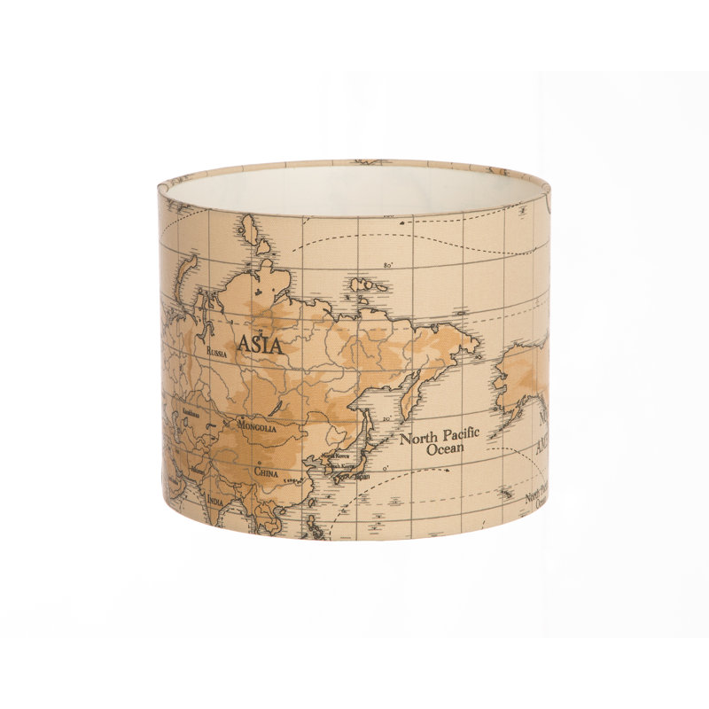 Cotton Drum ( Screw On ), Dusty Orange, 25cm H x 40cm W x 40cm D, Lamp Shade
